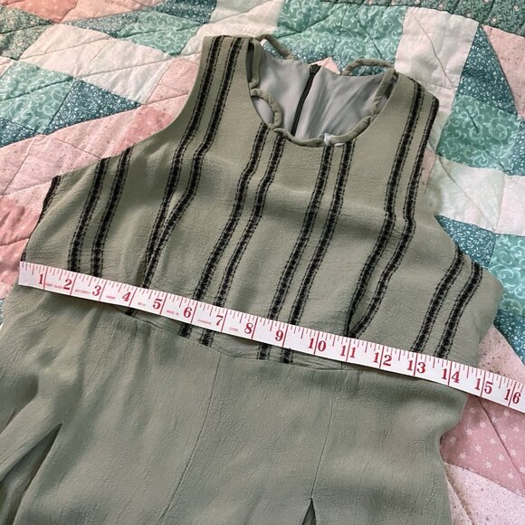 Vintage Joseph Ribkoff Romper Womens Petite Sage Green Bolero Jacket 90s - Picture 13 of 16